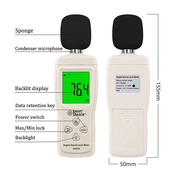 Smart Sensor AS804 Portable Sound Level Decibel Meter (4)
