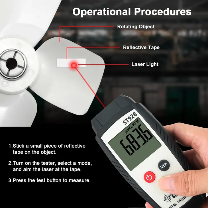 Smart Sensor ST9256 2 in 1 Contact Non contact Digital Tachometer (4)