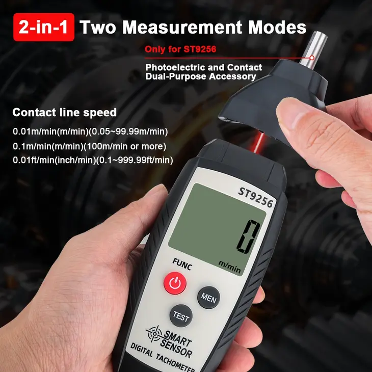 Smart Sensor ST9256 2 in 1 Contact Non contact Digital Tachometer (6)