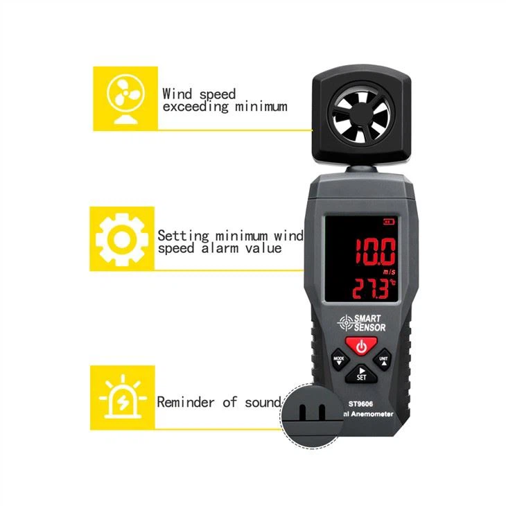 Smart Sensor ST9606 Color LCD Digital Anemometer (2)